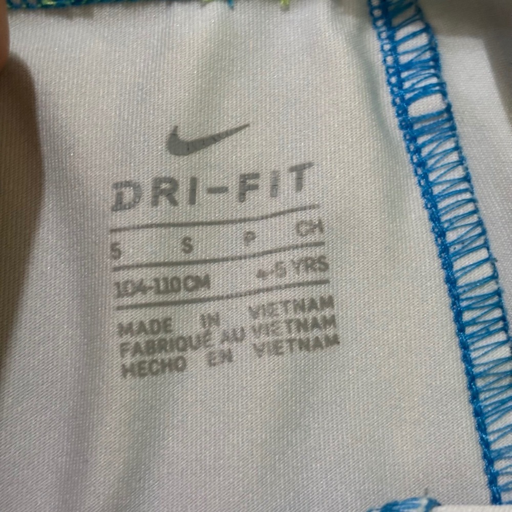 Nike Girls 6 Piece Activewear Lot Leggings Tops Size 5 6 Dri-FIT Black Teal Blue - Picture 7 of 7